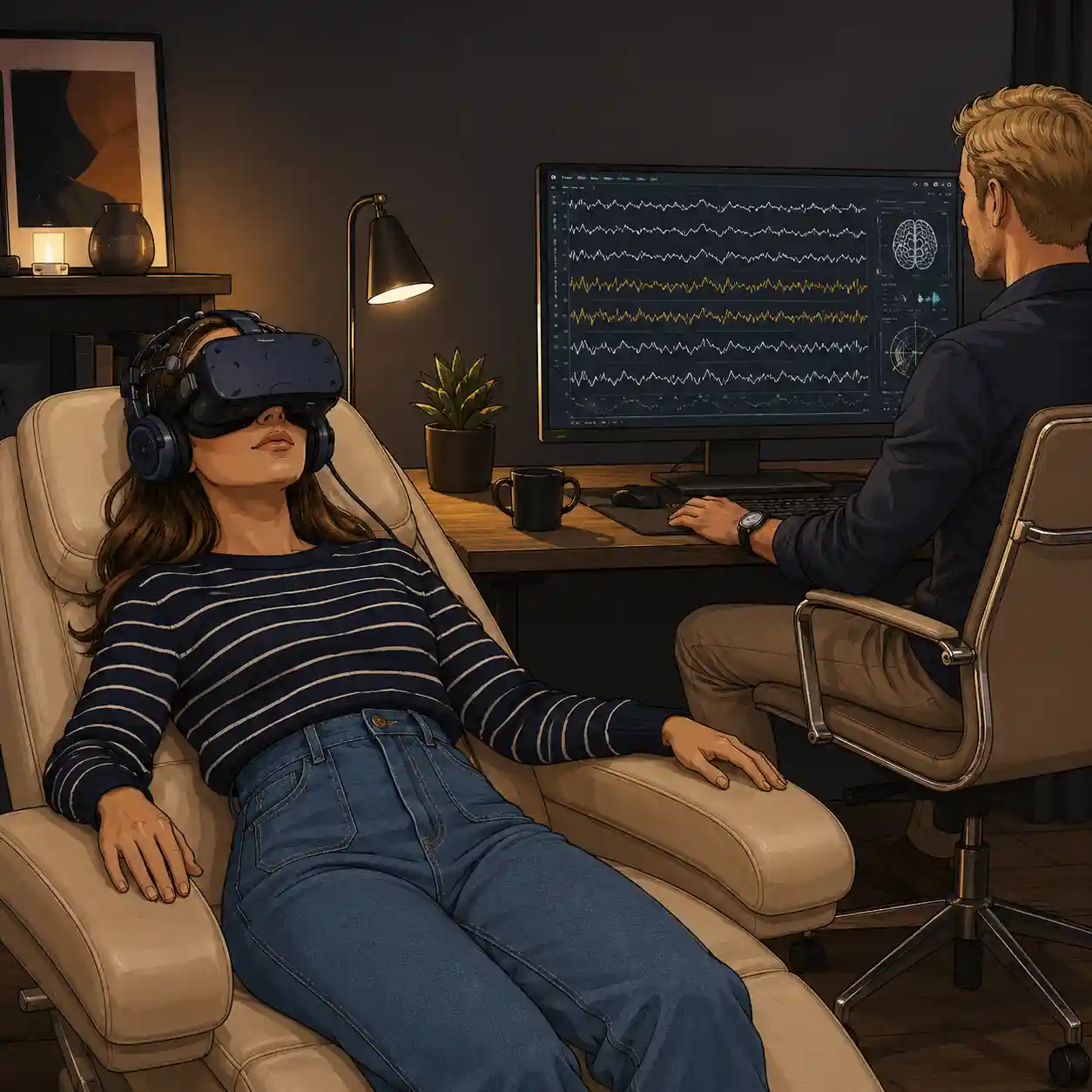 electroencephalographie ondes cerebrales douleurs chroniques fibromyalgie 1